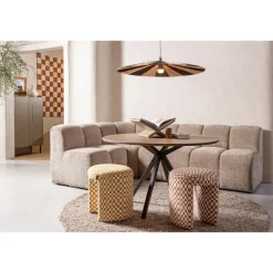 WOOOD Charlie Kruk - Polyester - Ruitjes - Geel Discount