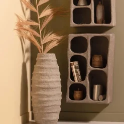 WOOOD Clay Wandkastje - Papier Mache - Grijs - 70x45x23 Online