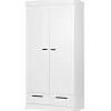 WOOOD Connect Kledingkast 2-Deurs met Lade - Grenen - Wit - 195x94x53 Clearance
