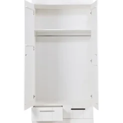 WOOOD Connect Kledingkast 2-Deurs met Lade - Grenen - Wit - 195x94x53 Clearance