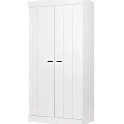 WOOOD Connect Kledingkast 2-Deurs - Grenen - Wit - 195x94x53