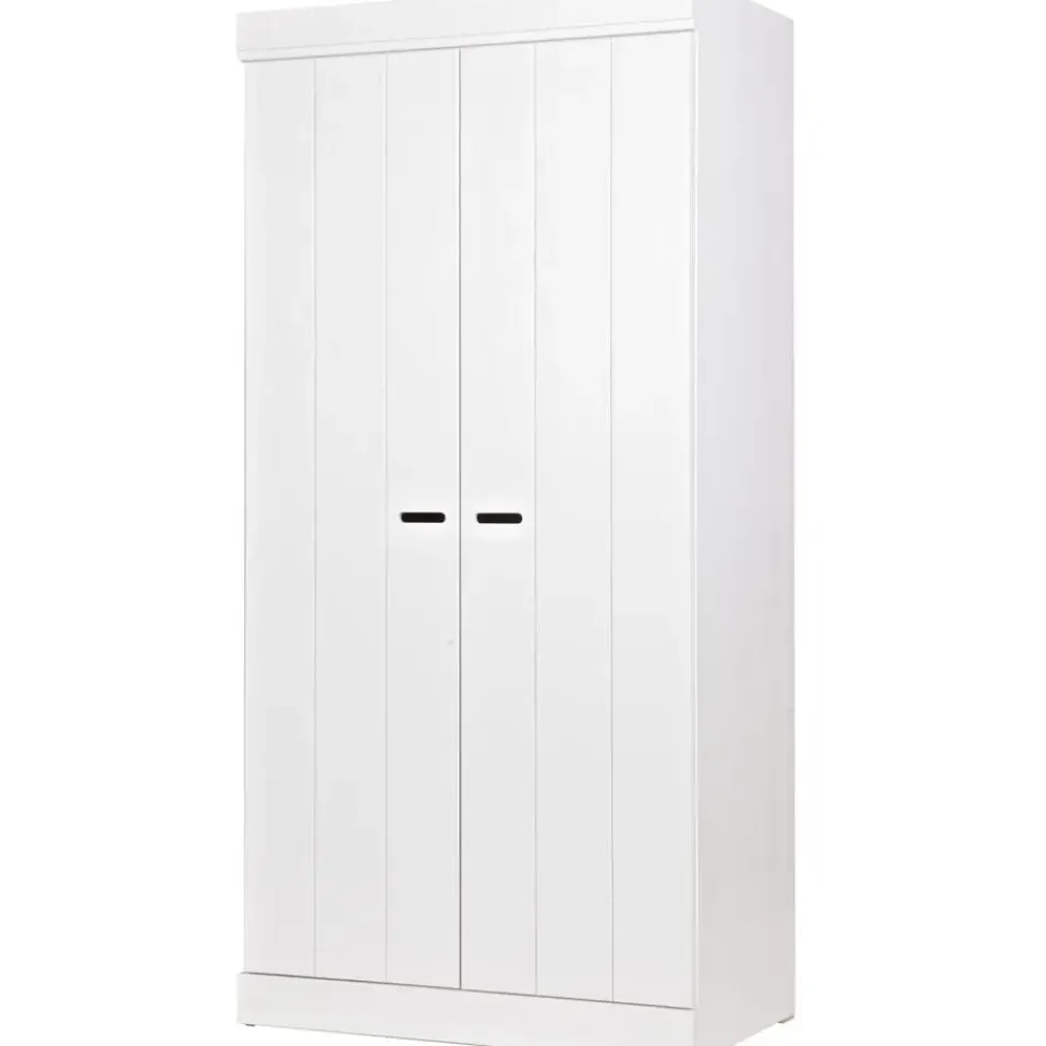 WOOOD Connect Kledingkast 2-Deurs - Grenen - Wit - 195x94x53