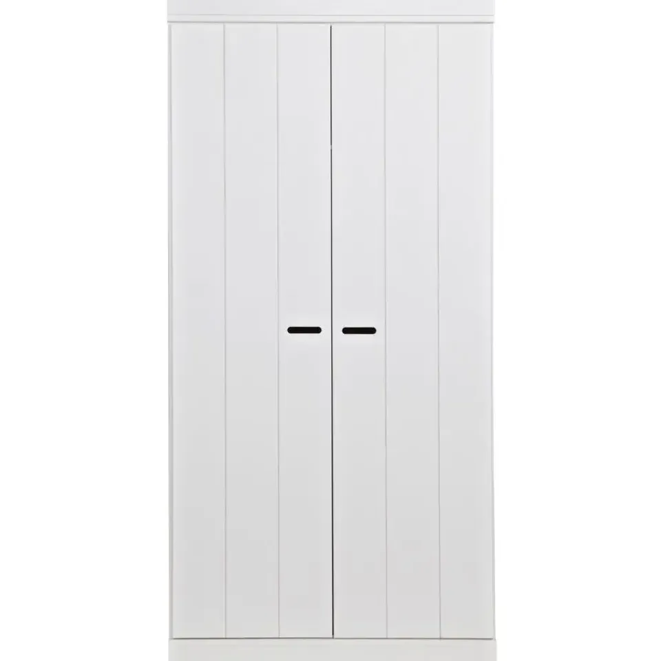 WOOOD Connect Kledingkast 2-Deurs - Grenen - Wit - 195x94x53