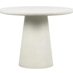 WOOOD Damon Ronde Eettafel - Betonlook - Wit - 76x100x10