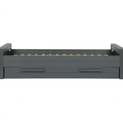 WOOOD Dennis Bed Incl.Bedlade/Lattenrol - Grenen - Staalgrijs -219x95 Discount