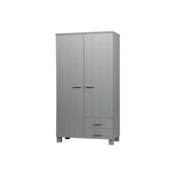 WOOOD Dennis Kast Met Laden - Grenen - Betongrijs - 202x111x55 Outlet