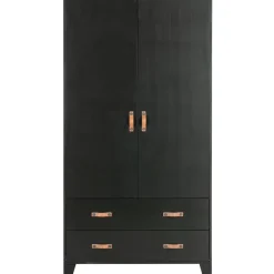 WOOOD Dian Garderobekast - Grenen - Zwart - 180x94x40 Sale