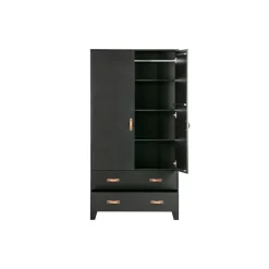 WOOOD Dian Garderobekast - Grenen - Zwart - 180x94x40 Sale