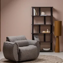 WOOOD Efia Vloerkleed Rond - Wol - Bruin Melange - Ø200 cm Clearance