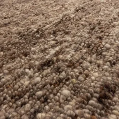 WOOOD Efia Vloerkleed Rond - Wol - Bruin Melange - Ø200 cm Clearance