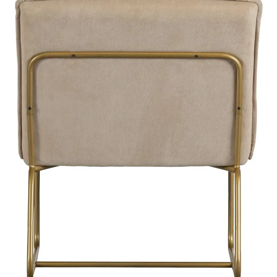 WOOOD Fie Fauteuil - Ribstof - Zand - 77x64x71 Discount