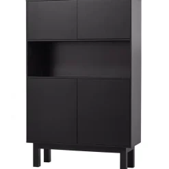 WOOOD Finca Buffetkast - Grenen - Zwart - 170x110x40