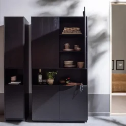 WOOOD Finca Opbergkast - Zwart - 210x39,5x40 Hot