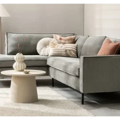 WOOOD hoekbank Arwin links - vergrijsd groen Hot