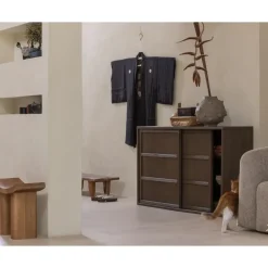 WOOOD Japan Krukje - Hout - Naturel - 45x50x25 Clearance