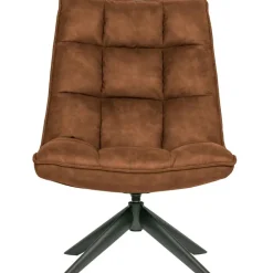 WOOOD Jouke Draaifauteuil - Kunstleer - Cognac - 97x70x85