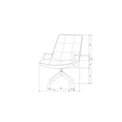 WOOOD Jouke Draaifauteuil - Kunstleer - Cognac - 96x70x85 Best