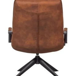 WOOOD Jouke Draaifauteuil - Kunstleer - Cognac - 96x70x85 Best