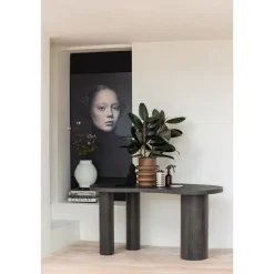 WOOOD Maan Organisch Sidetable/Bureau - MDF - Bruin - 75x150x70cm Outlet