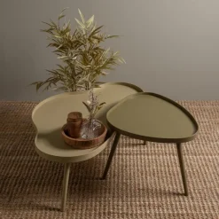 WOOOD Mae Bijzettafel - Grenen/MDF - Sepia - 40x61x50 Clearance