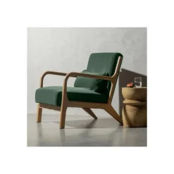 WOOOD Mark Fauteuil - Velvet - Flesgroen - 75x67x82 Outlet