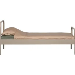 WOOOD Mata 1-Persoonsbed - Metaal - Zand - 90x208x95 Discount