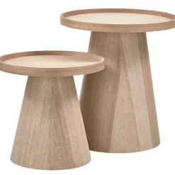 WOOOD Maud Bijzettafel - Hout - Naturel - 50x45x45 Outlet