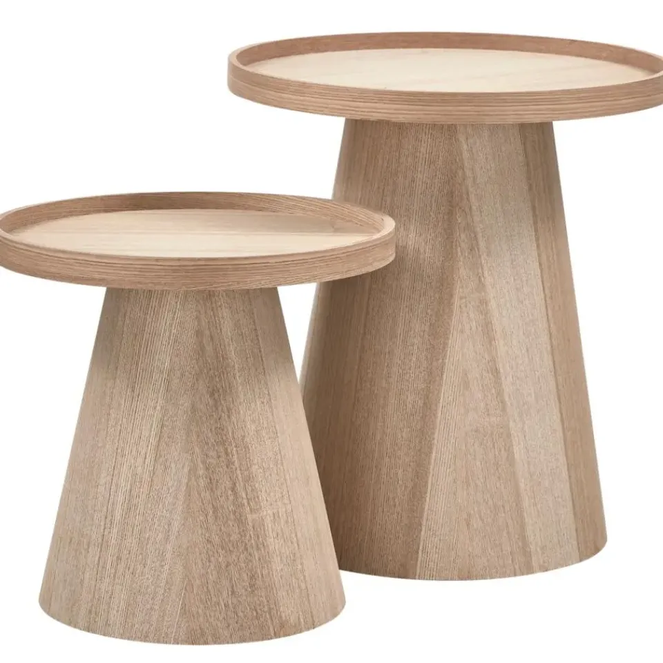 WOOOD Maud Bijzettafel - Hout - Naturel - 50x45x45 Outlet