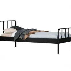 WOOOD Mees Bed - Metaal - Zwart - 90x208x95 Online
