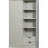 WOOOD Mila Schuifdeurkast - Grenen - Dust - 200x120x42 Discount