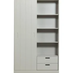 WOOOD Mila Schuifdeurkast - Grenen - Dust - 200x120x42 Discount