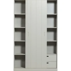 WOOOD Mila Schuifdeurkast - Grenen - Dust - 200x120x42 Discount