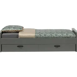 WOOOD Morris Bed Incl. Bedlade/Lattenrol - Grenen - Leem - 90x200 Best