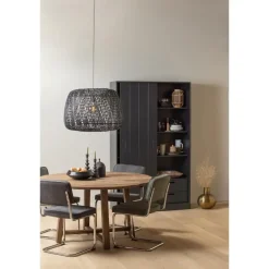 WOOOD Move schuifdeurkast - Grenen - Mat Zwart - 200x120x42 New