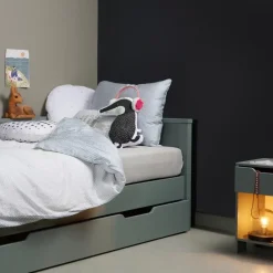 WOOOD Nikki Bedbank Excl Lade - Grenen - Jadegroen - 73x208x100 Discount