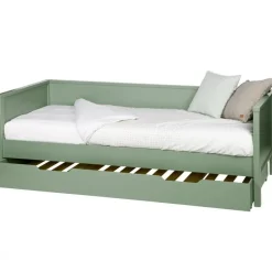 WOOOD Nikki Bedbank Incl Bedlade - Grenen - Groen - 208x100 Clearance