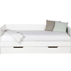WOOOD Nikki Bedbank Incl Bedlade/Lattenrol - Grenen - Wit - 73x208x100 Sale