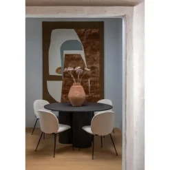 WOOOD Oona Eettafel - MDF - Donkerbruin - 75x140x140 New