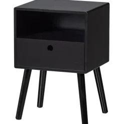 WOOOD Ozzy Nachtkastje Hout Zwart 53x36x30 New