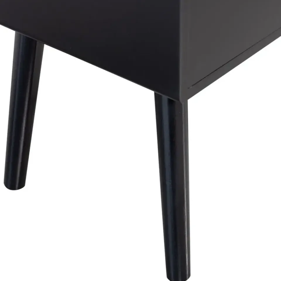 WOOOD Ozzy Nachtkastje Hout Zwart 53x36x30 New