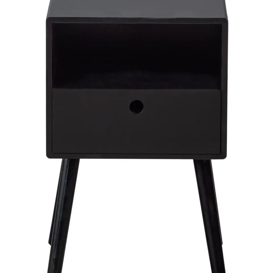 WOOOD Ozzy Nachtkastje Hout Zwart 53x36x30 New