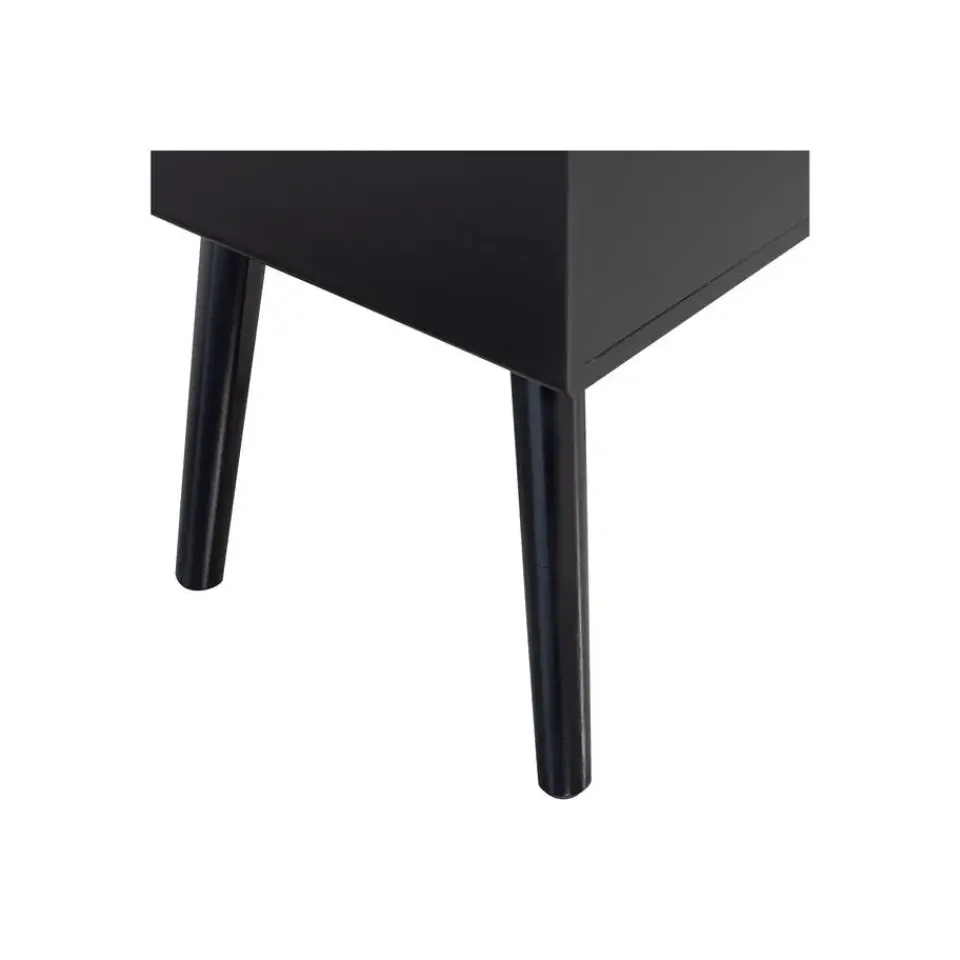 WOOOD Ozzy Nachtkastje Hout Zwart 53x36x30 New