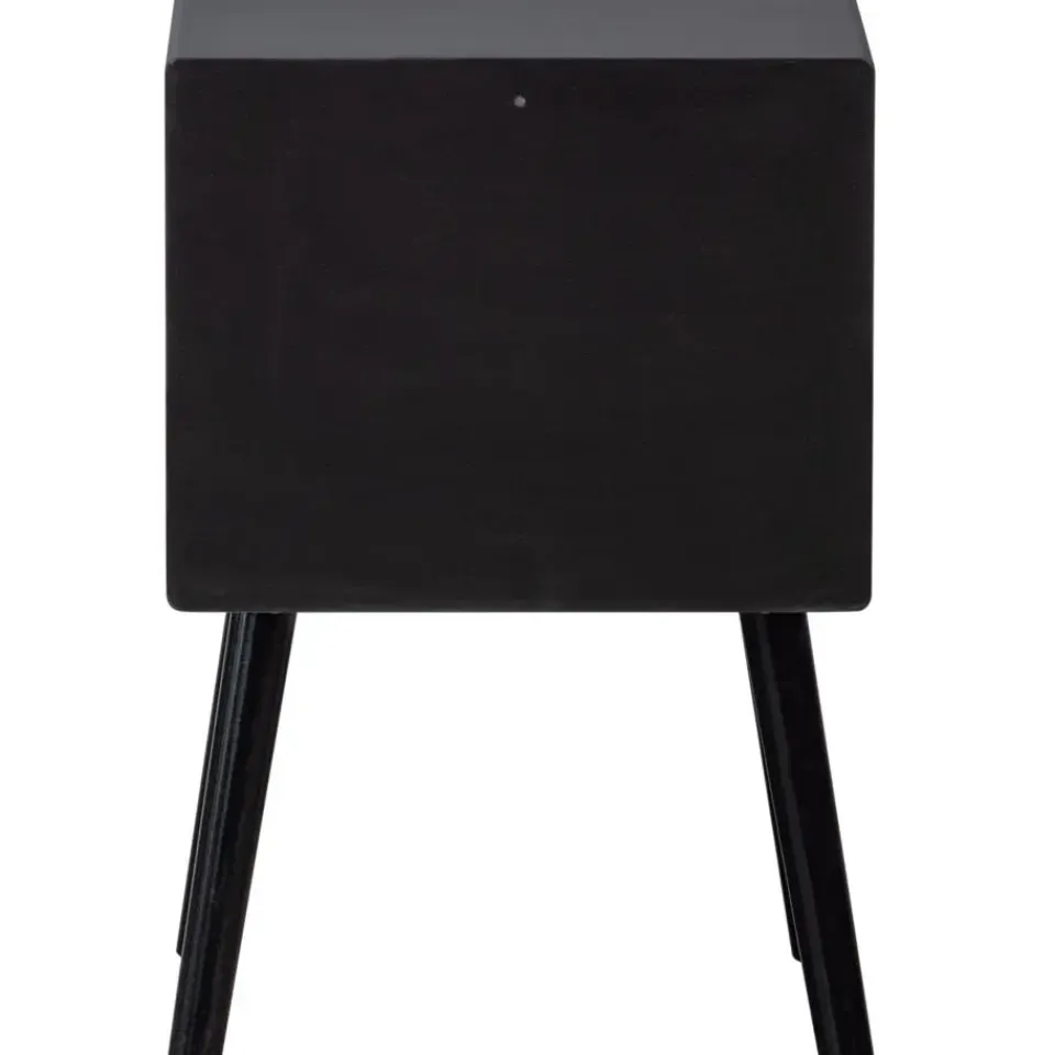 WOOOD Ozzy Nachtkastje Hout Zwart 53x36x30 New