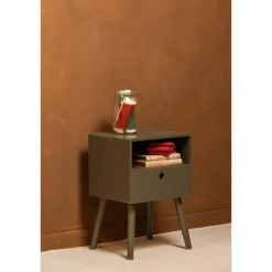 WOOOD Ozzy Nachtkastje Hout Warm Groen 53x36x30