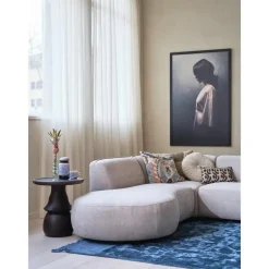 WOOOD Polly Bank Links- Polyester - Zand - 71x353x150/245 Clearance