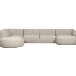 WOOOD Polly Bank Links- Polyester - Zand - 71x353x150/245 Clearance