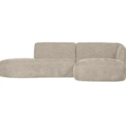 WOOOD Polly Chaise Longue - Polyester - Zand - 71x258x105/150