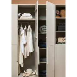 WOOOD Pure 3-deurs Hang/Legkast Splitdeur - Grenen - Dust - 215x142x60 Sale