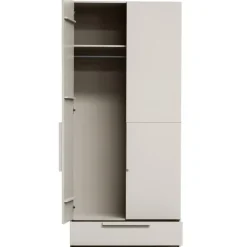 WOOOD Pure 2-deurs Hang/Legkast Splitdeur - Grenen - Dust - 215x95x60 Discount