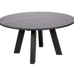 WOOOD Rhonda Eetkamertafel XL - Eiken - Blacknight - Ø150 cm New